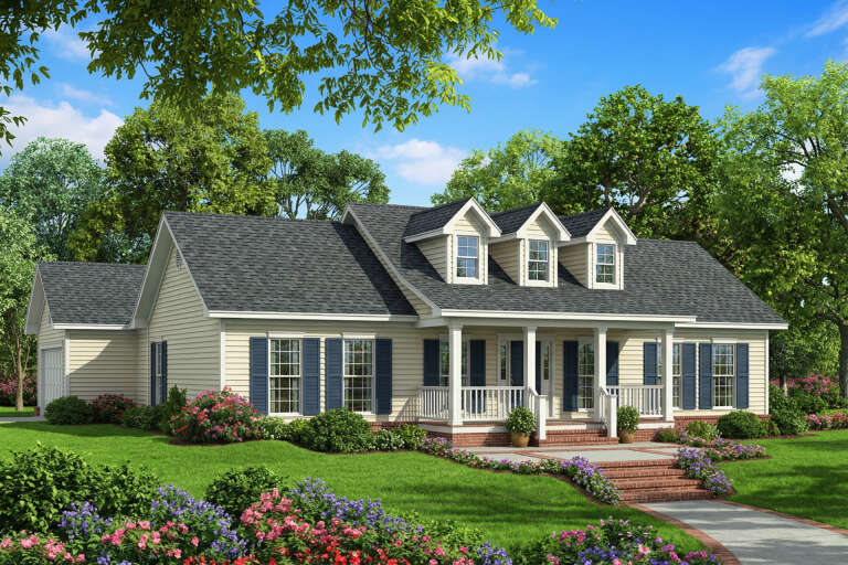 House Plan House Plan #5372 Angled Front Elevation