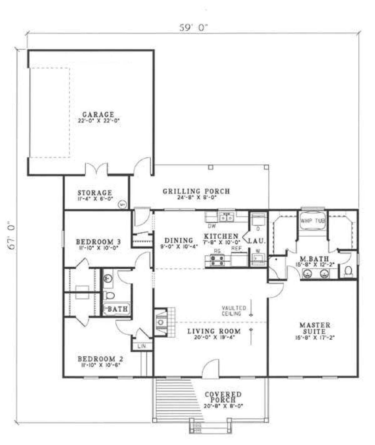 Floorplan 1 for House Plan #110-00423