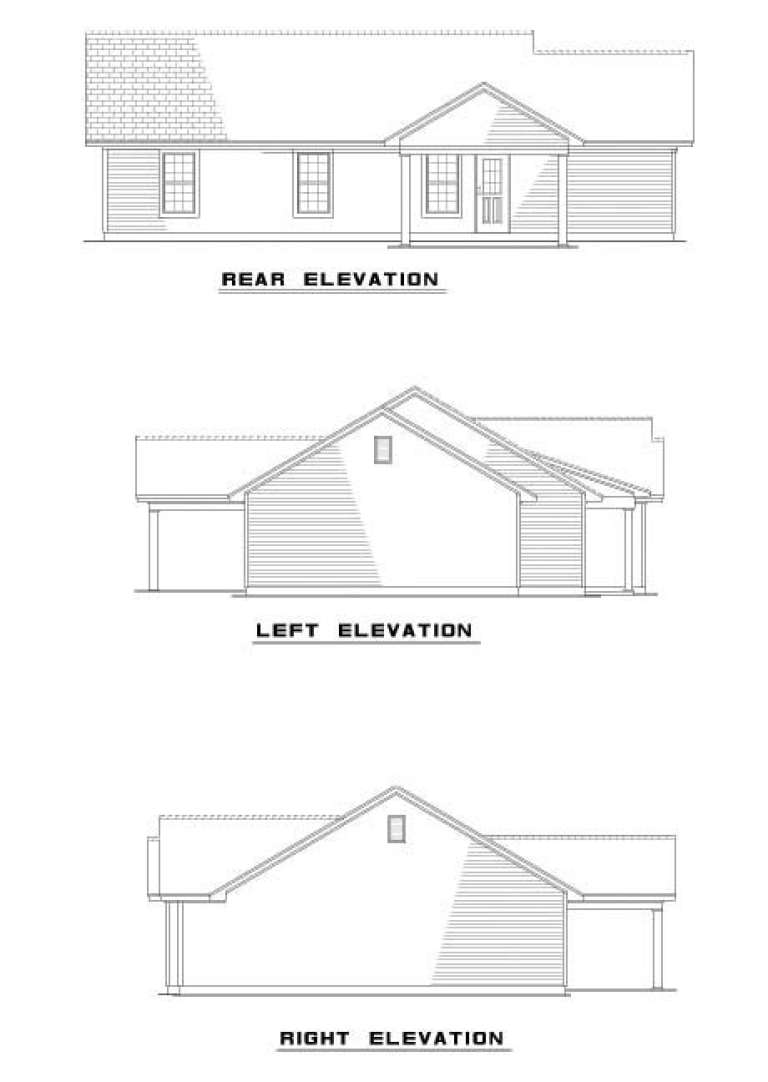 Ranch House Plan #110-00425 Elevation Photo