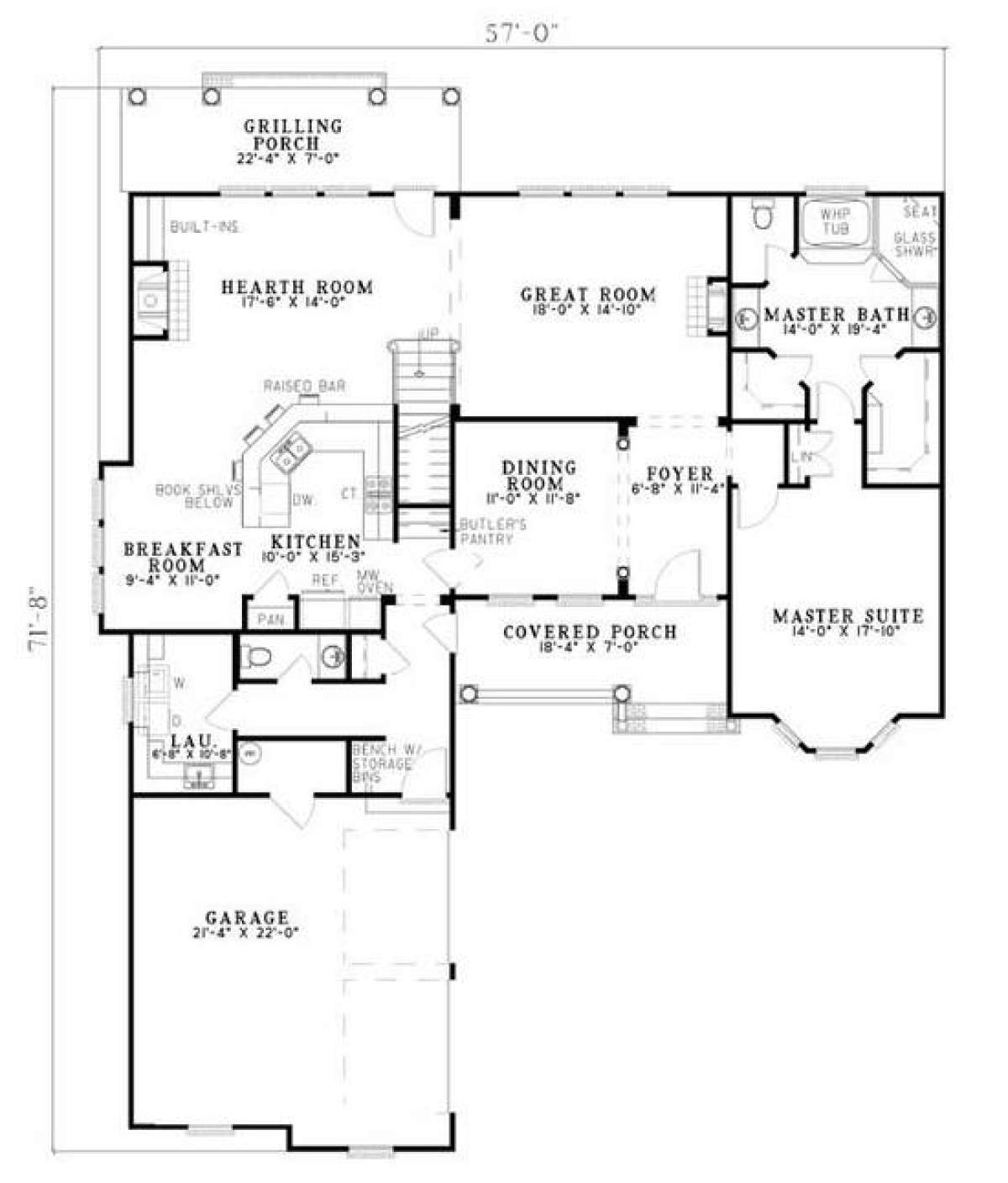 Floorplan 1 for House Plan #110-00426