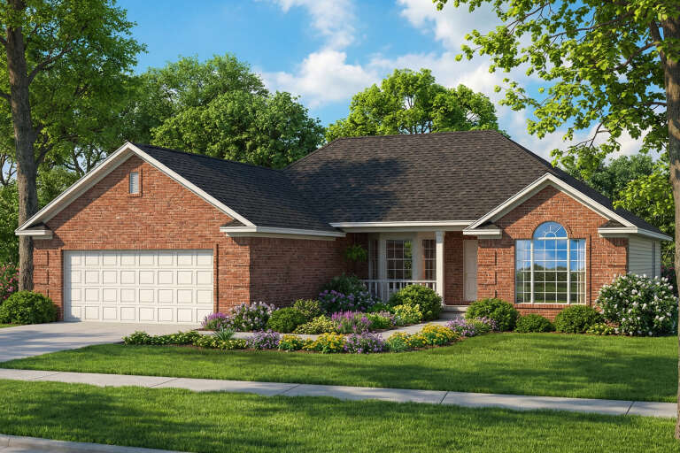 House Plan House Plan #5377 Angled Front Elevation