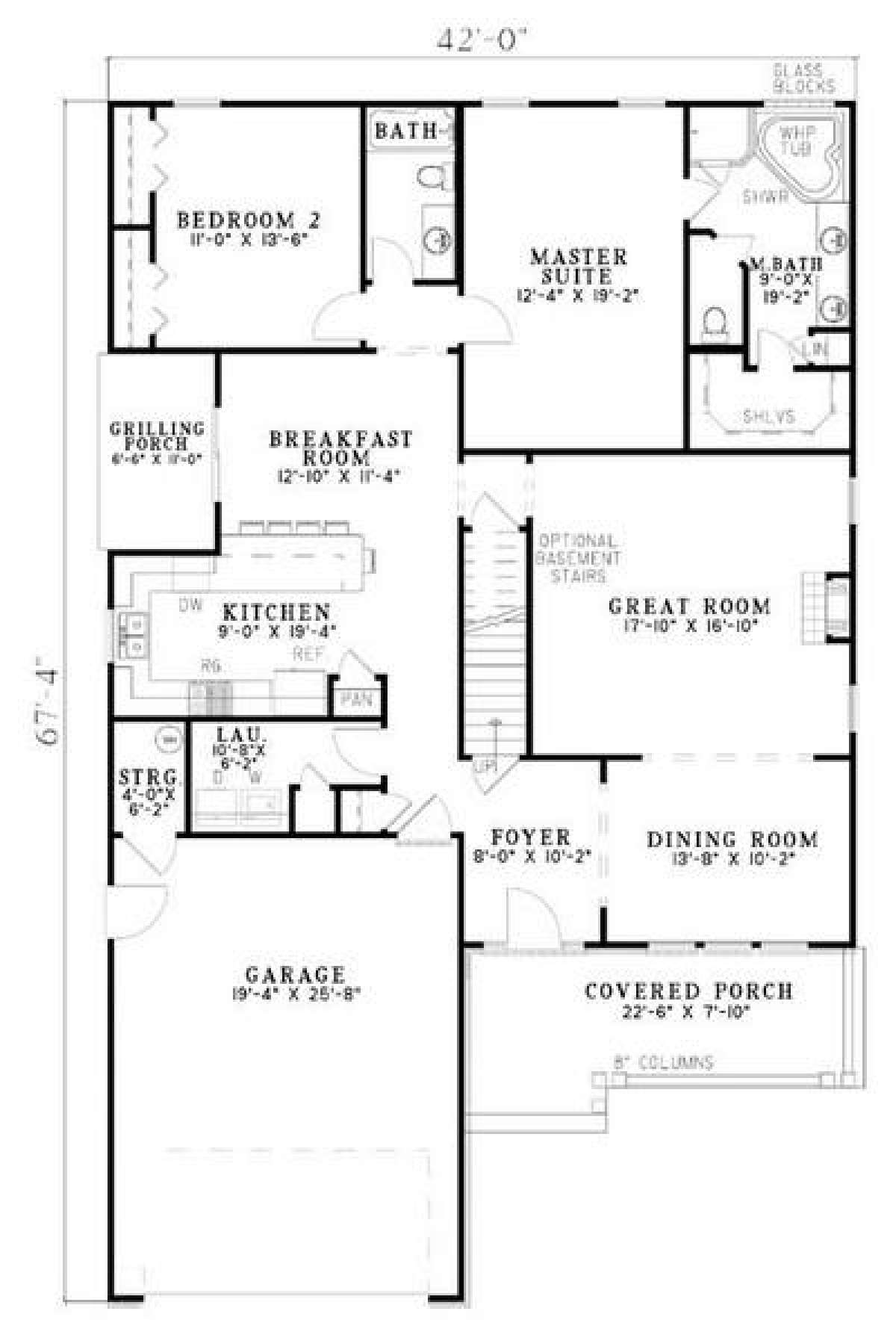 Floorplan 1 for House Plan #110-00430
