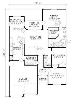 Floorplan 1 for House Plan #110-00433