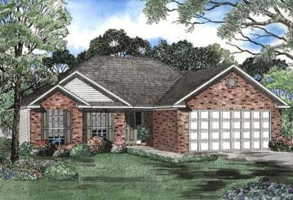2 Bed, 2 Bath, 1304 Square Foot House Plan - #110-00435