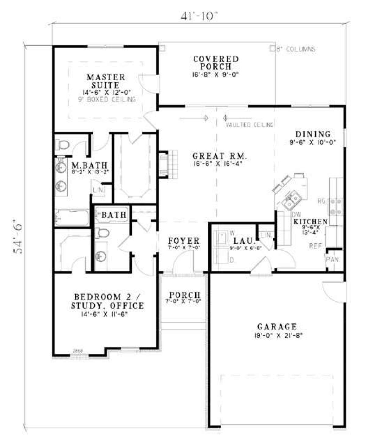 Floorplan 1 for House Plan #110-00435