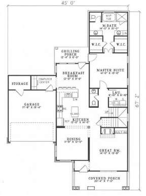 Floorplan 1 for House Plan #110-00438