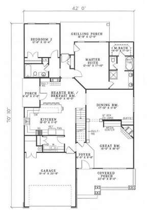 Floorplan 1 for House Plan #110-00439