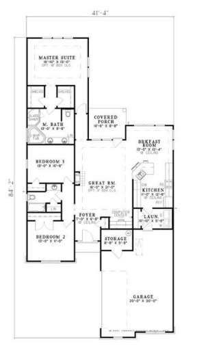 Floorplan 1 for House Plan #110-00440
