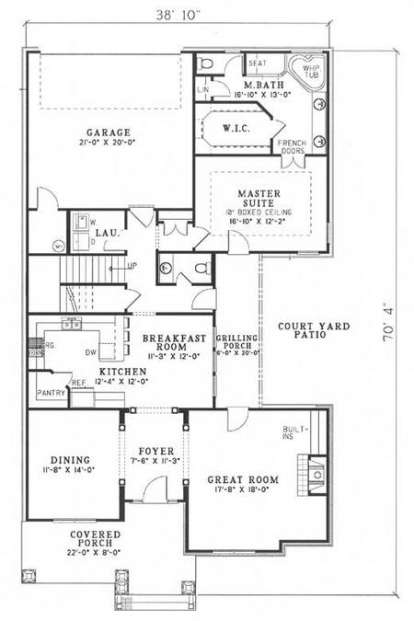 Floorplan 1 for House Plan #110-00442