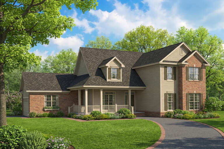 House Plan House Plan #5394 Angled Front Elevation