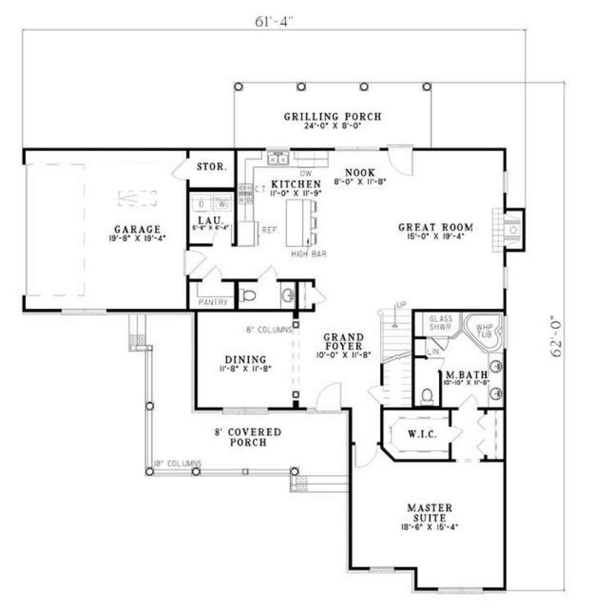 Floorplan 1 for House Plan #110-00445