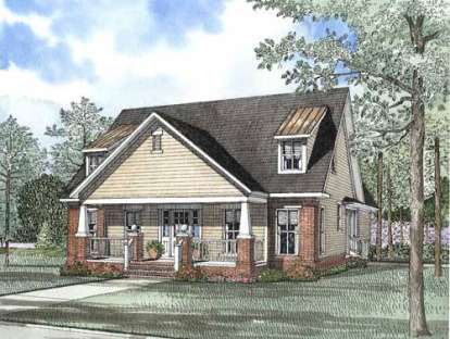 Bungalow House Plan #110-00447 Elevation Photo
