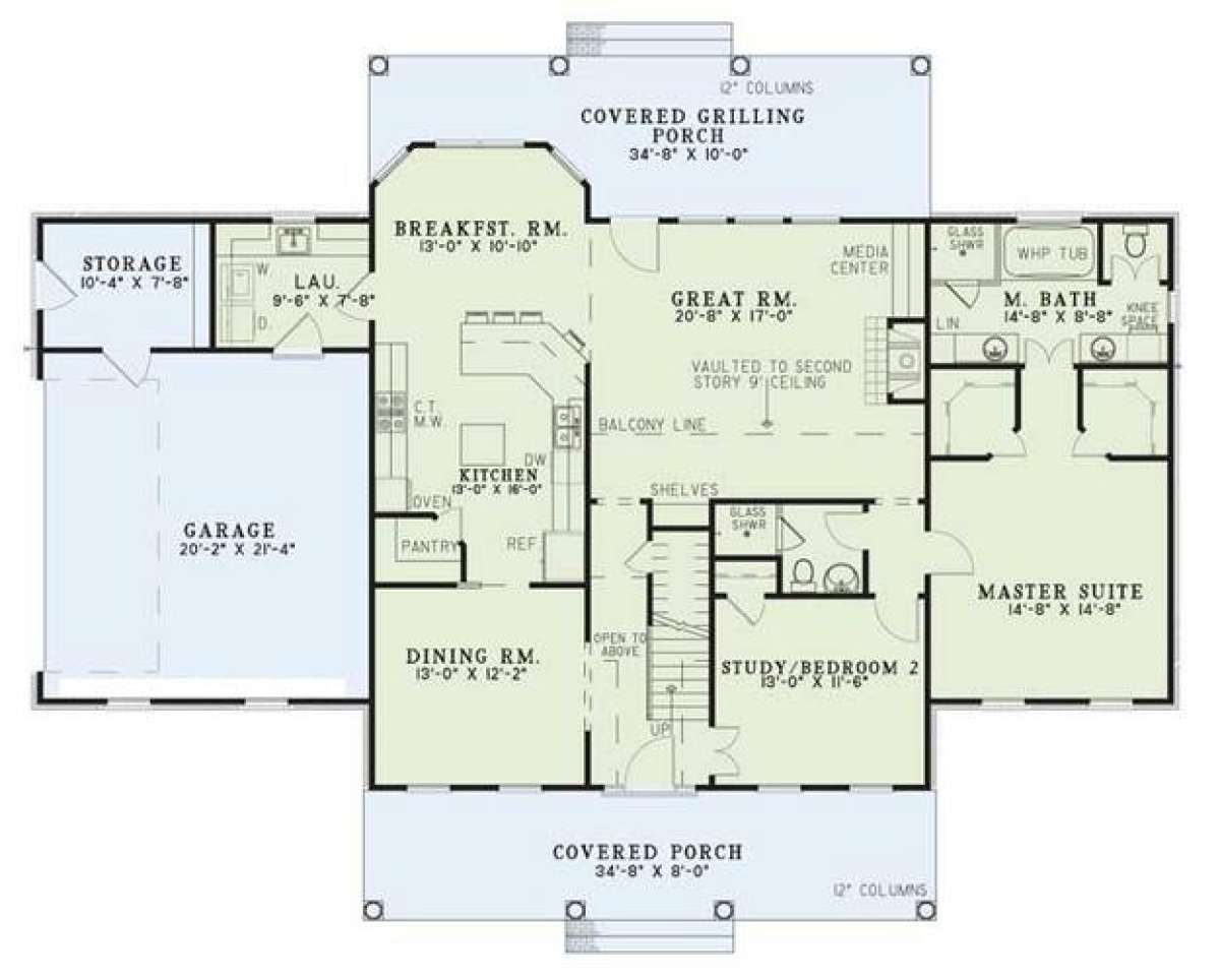 Floorplan 1 for House Plan #110-00450