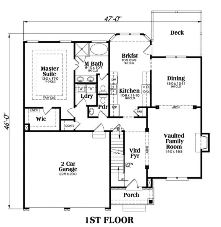 House Plan House Plan #54 Drawing 1