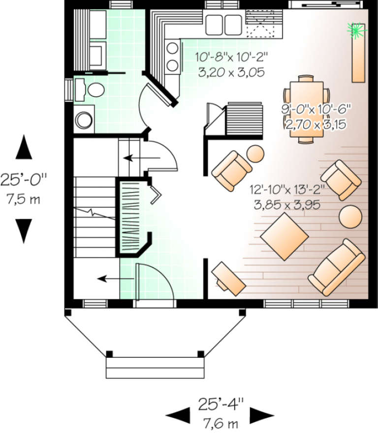 House Plan House Plan #540 Drawing 1
