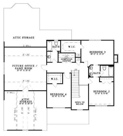 Second Floor for House Plan #110-00451