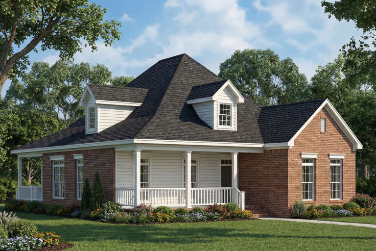 House Plan House Plan #5401 Angled Front Elevation
