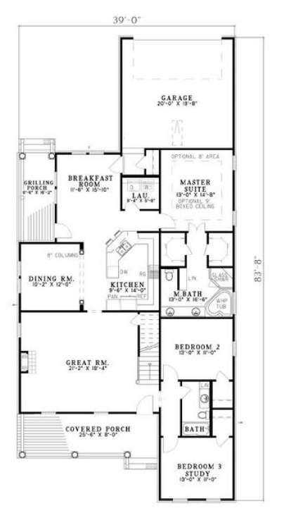 Floorplan 1 for House Plan #110-00452