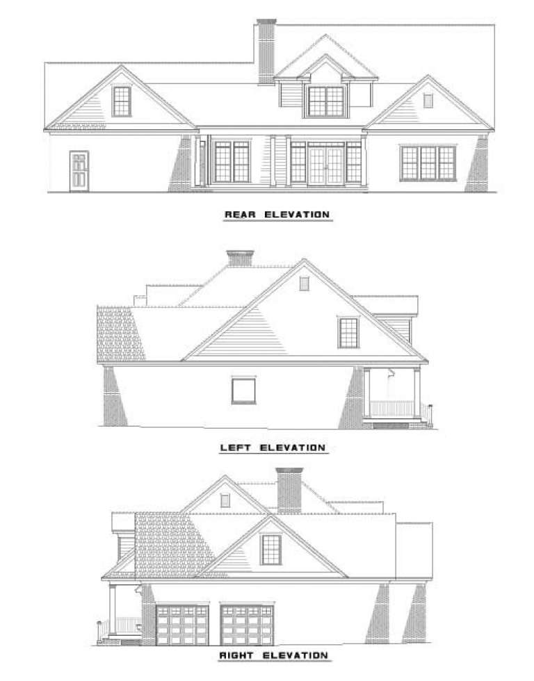 Traditional House Plan #110-00453 Elevation Photo