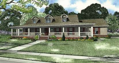 Farmhouse House Plan #110-00455 Elevation Photo