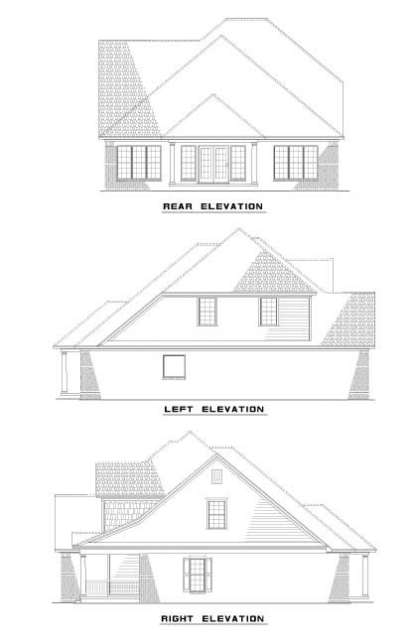 Traditional House Plan #110-00457 Elevation Photo