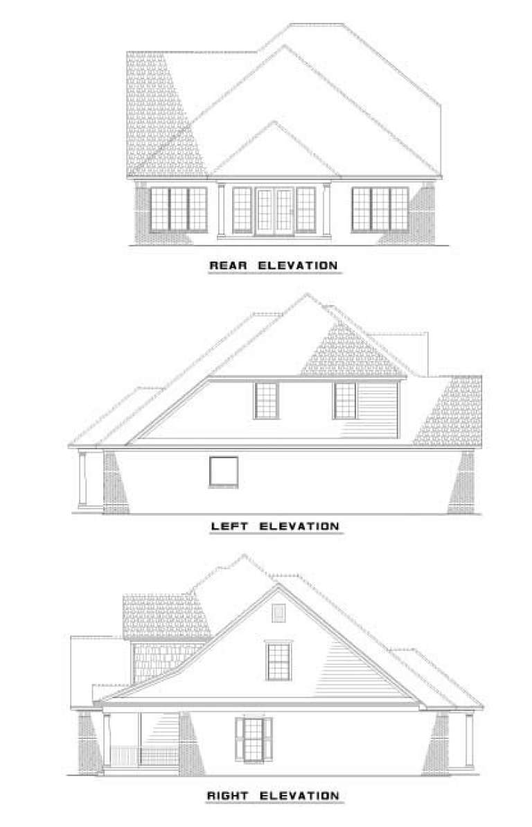 Traditional House Plan #110-00457 Elevation Photo