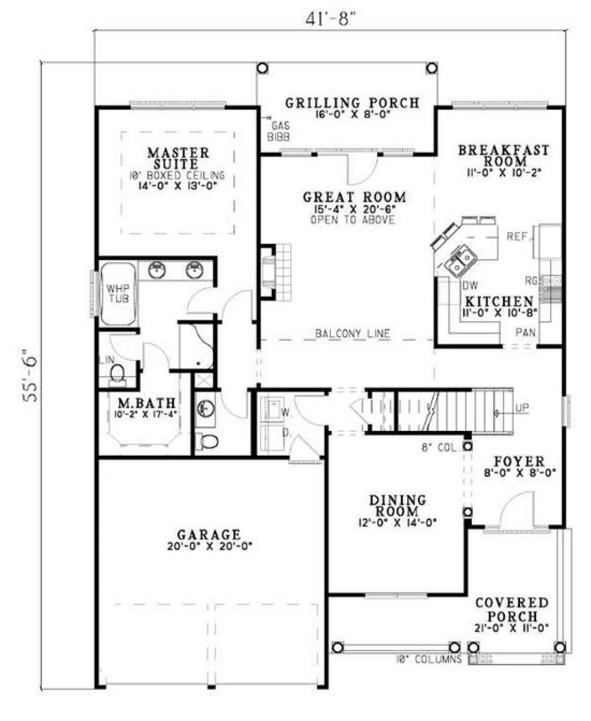 Floorplan 1 for House Plan #110-00457