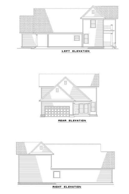 Early American House Plan #110-00458 Elevation Photo