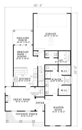 Floorplan 1 for House Plan #110-00458