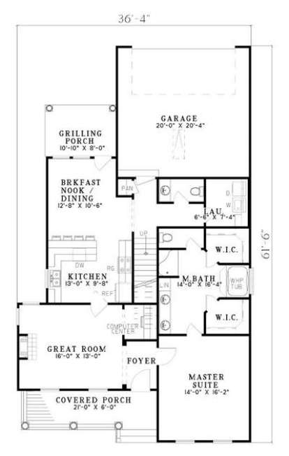 Floorplan 1 for House Plan #110-00458