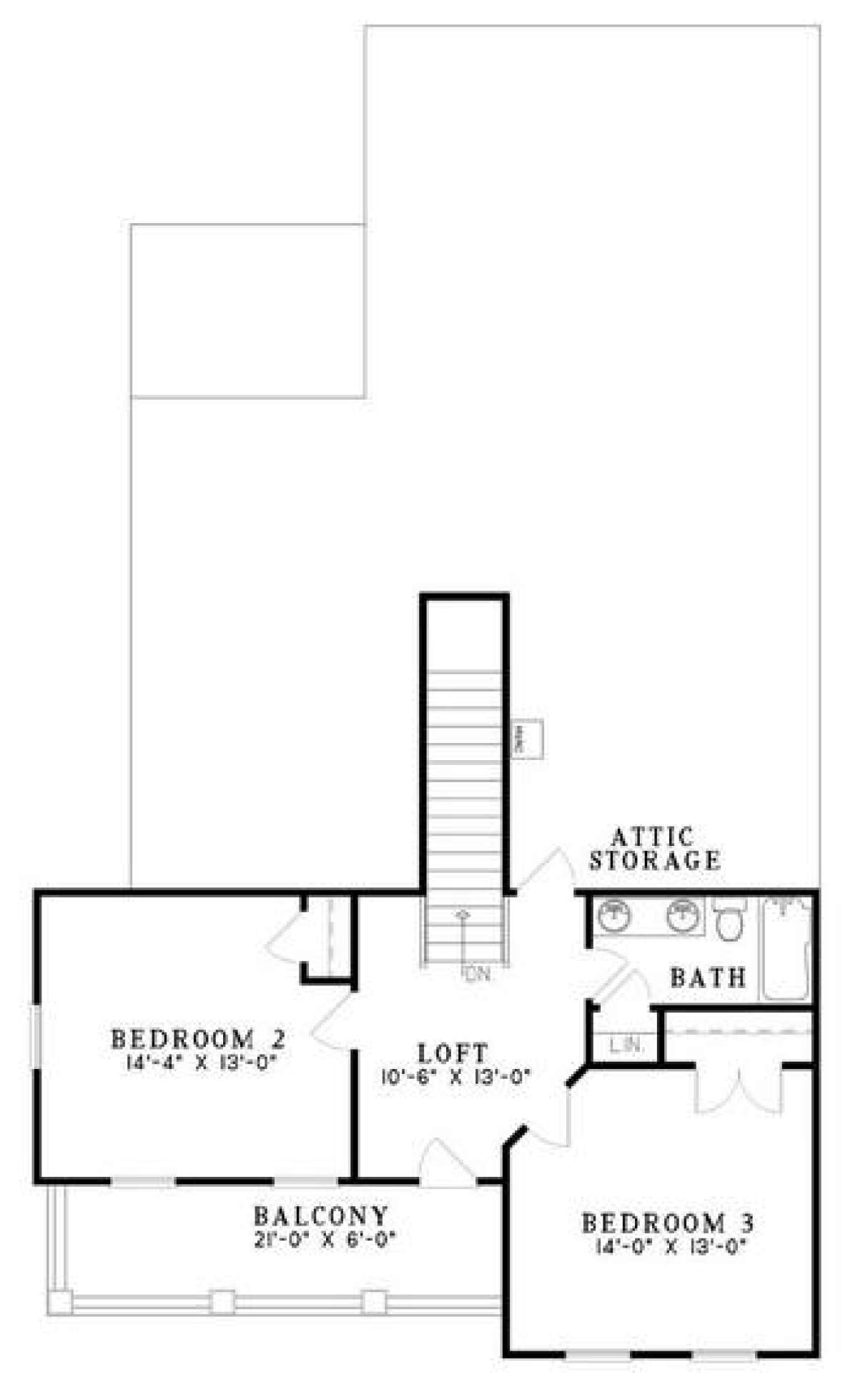 Floorplan 2 for House Plan #110-00458