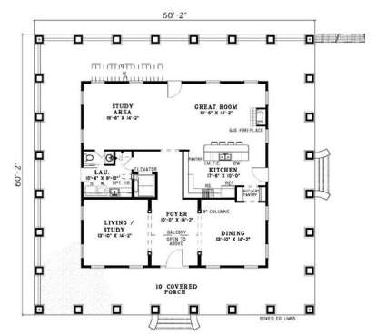 Floorplan 1 for House Plan #110-00459