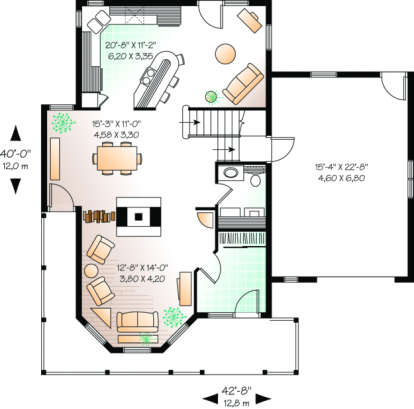 House Plan House Plan #541 Drawing 1