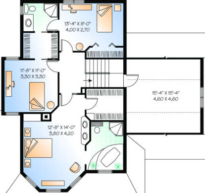 Second Floor for House Plan #034-00127