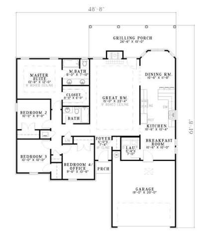 Main Floor  for House Plan #110-00461