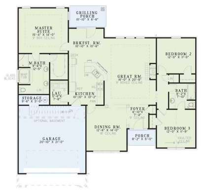 Main Floor for House Plan #110-00462