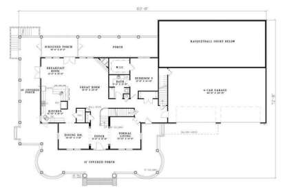 Floorplan 1 for House Plan #110-00463