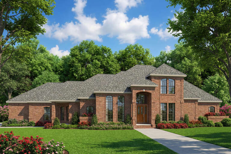 House Plan House Plan #5414 Angled Front Elevation
