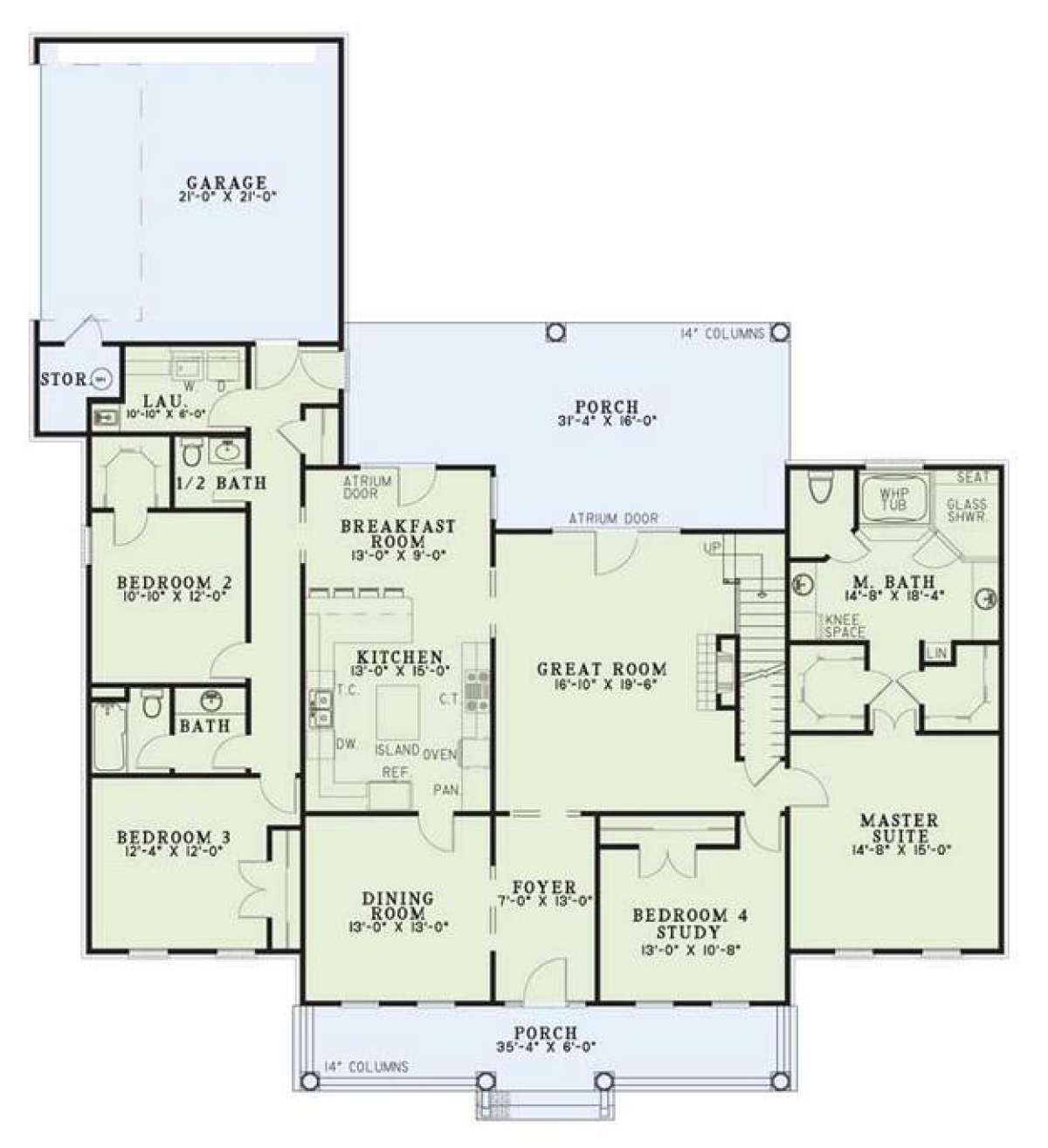 Floorplan 1 for House Plan #110-00467