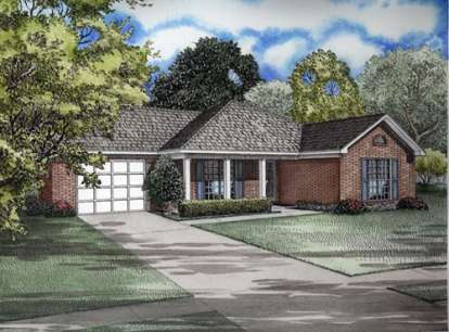 3 Bed, 2 Bath, 1258 Square Foot House Plan - #110-00470