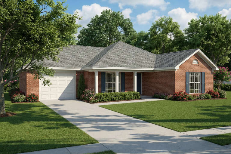 House Plan House Plan #5419 Angled Front Elevation