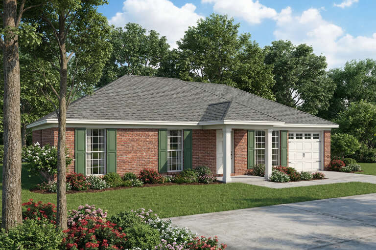 House Plan House Plan #5420 Angled Front Elevation
