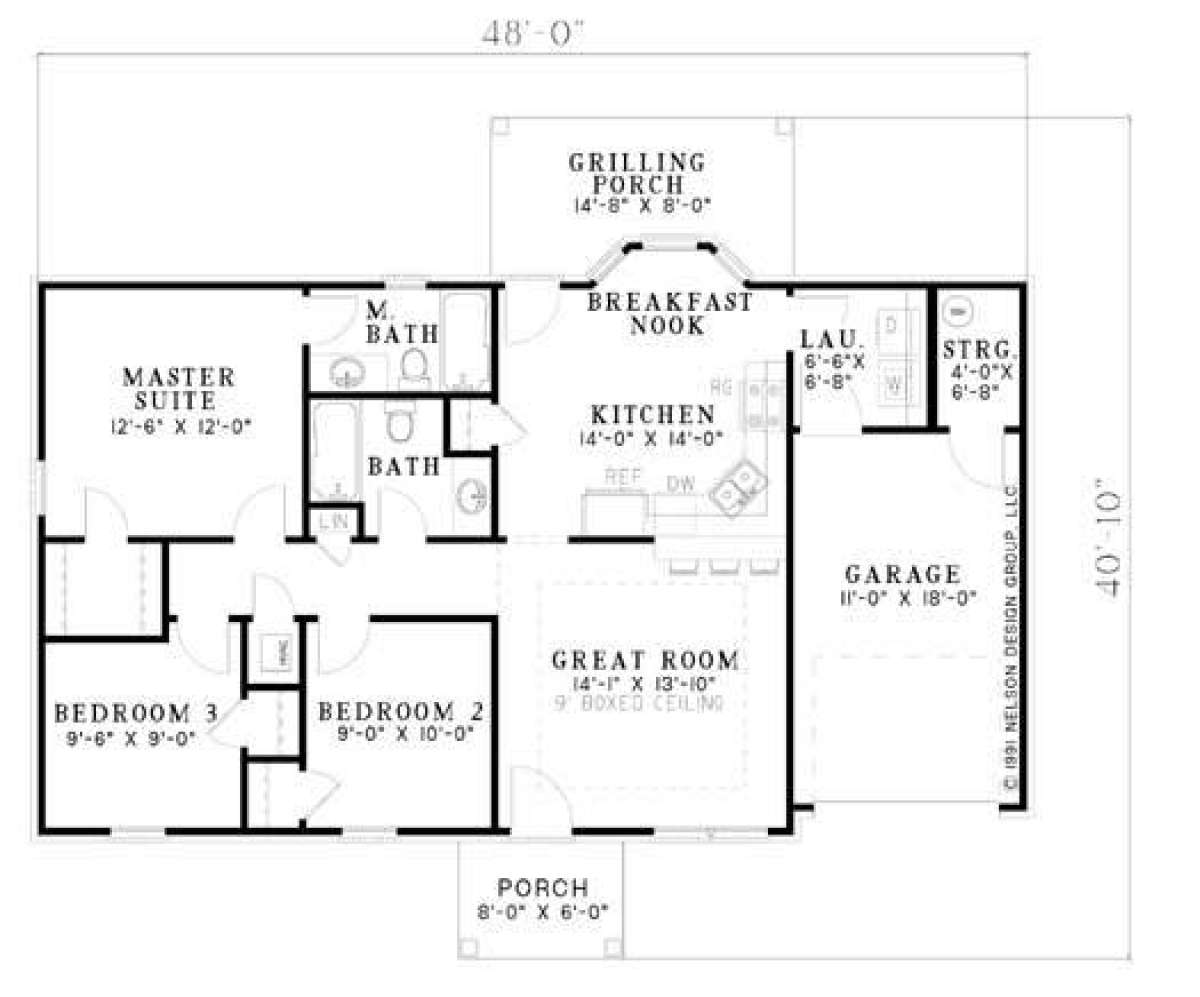 Floorplan 1 for House Plan #110-00471