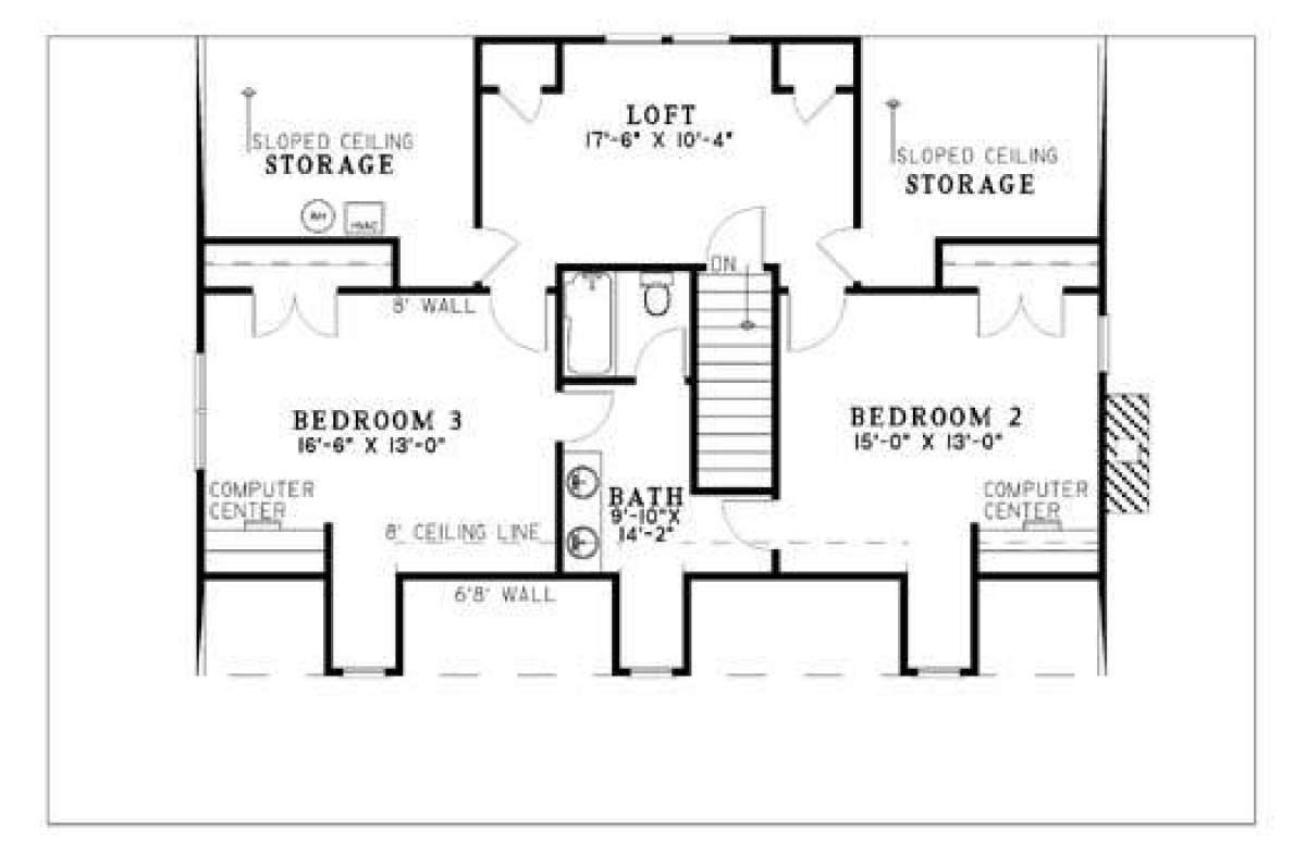 Floorplan 2 for House Plan #110-00472