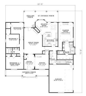 Floorplan 1 for House Plan #110-00473