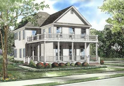 Colonial House Plan #110-00475 Elevation Photo
