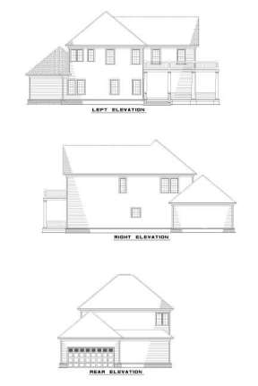 Narrow Lot House Plan #110-00475 Elevation Photo