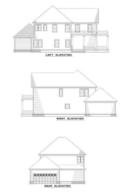 Colonial House Plan #110-00475 Elevation Photo