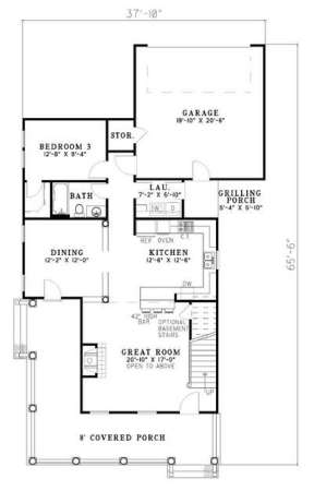 Floorplan 1 for House Plan #110-00475
