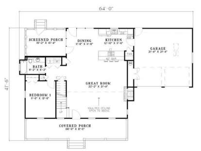 Floorplan 1 for House Plan #110-00477